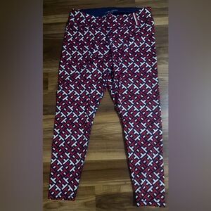 Tommy Hilfiger Red White & Navy Geometric Leggings